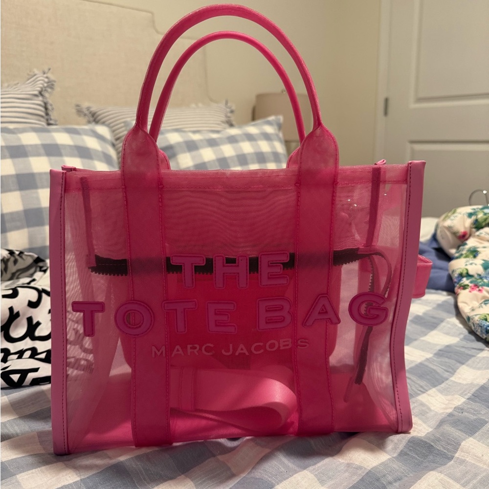 Marc Jacobs Pink Mesh Tote Bag